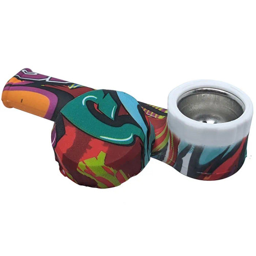 3.3&quot; SILICONE SPOON HAND PIPE W/ METAL BOWL INSERT (1pc)