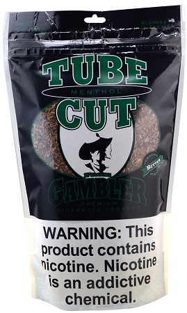 GAMBLER TUBE CUT CIGARETTE TOBACCO 8oz BAG (1pc)
