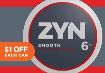 ZYN NICOTINE POUCHES 15pk  (5pcs)($1.00 OFF)