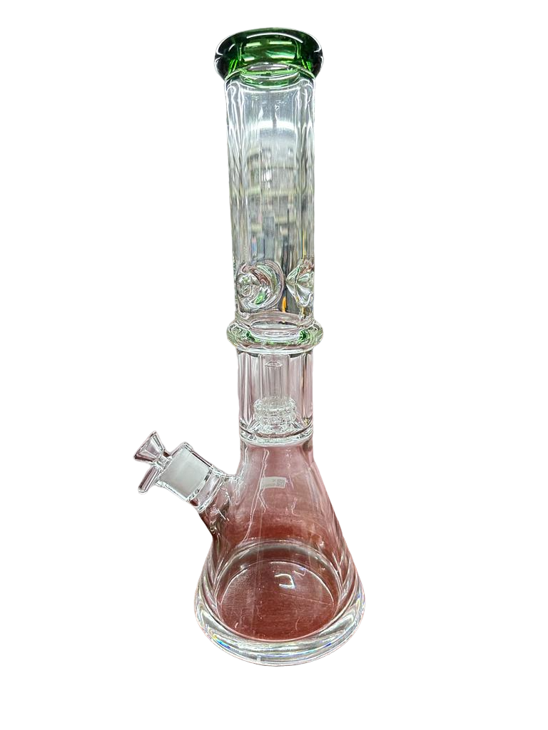 HEAVY BASE 15" DOUBLE PERC BEAKER WATER PIPE (1pc)
