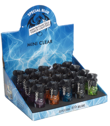 SPECIAL BLUE MINI CLEAR TORCH LIGHTERS DISPLAY (20pcs)