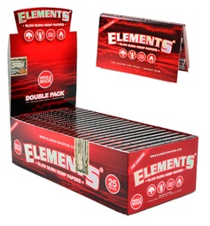Elements Hemp Single Wide Double Pack (RED) (25pcs)