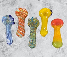 3" Mix Design &amp; Color Glass Hand  Pipes