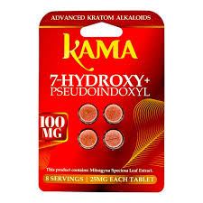 KAMA RED 7 Hydroxy + Pseudo 25mg 4ct Tablets (1pc)