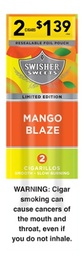 SWISHER RILLOS 2pk/$1.39 (30pcs)