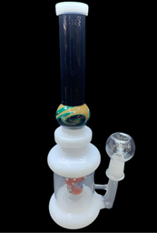 11" STRAIGHT MULTI-COLOR SINGLE PERC WATER PIPE (1pc)