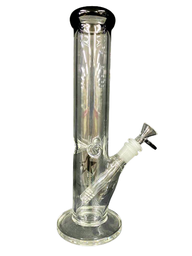 HEAVY STRAIGHT 12" GLASS WATER PIPE (1pc)